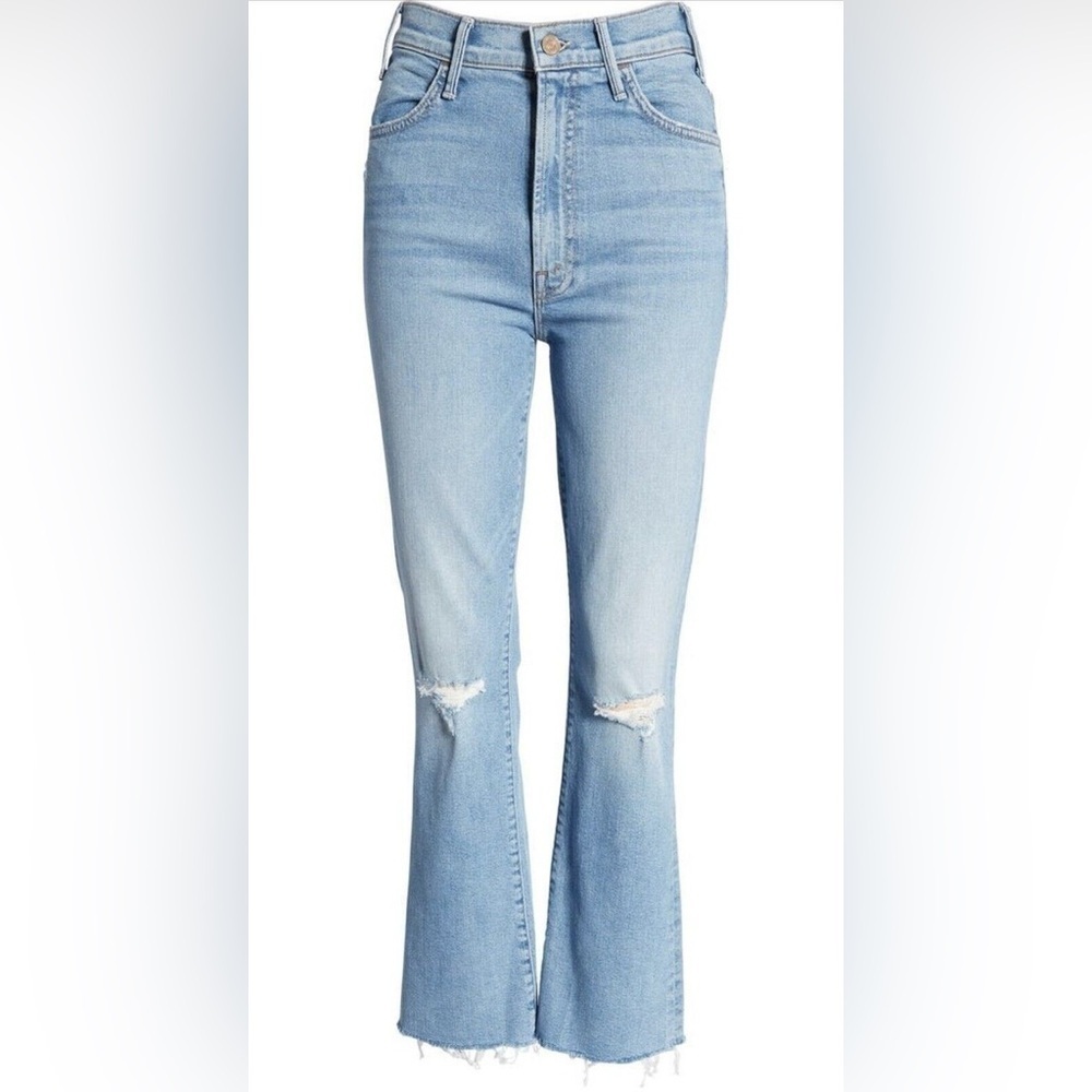 MOTHER Hustler Ankle Fray Jeans in Thrilling Shots 24